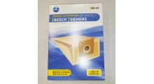 Пылесборник пылесоса Bosch, Siemens, бумажный, BS-01, комплект 5 штук